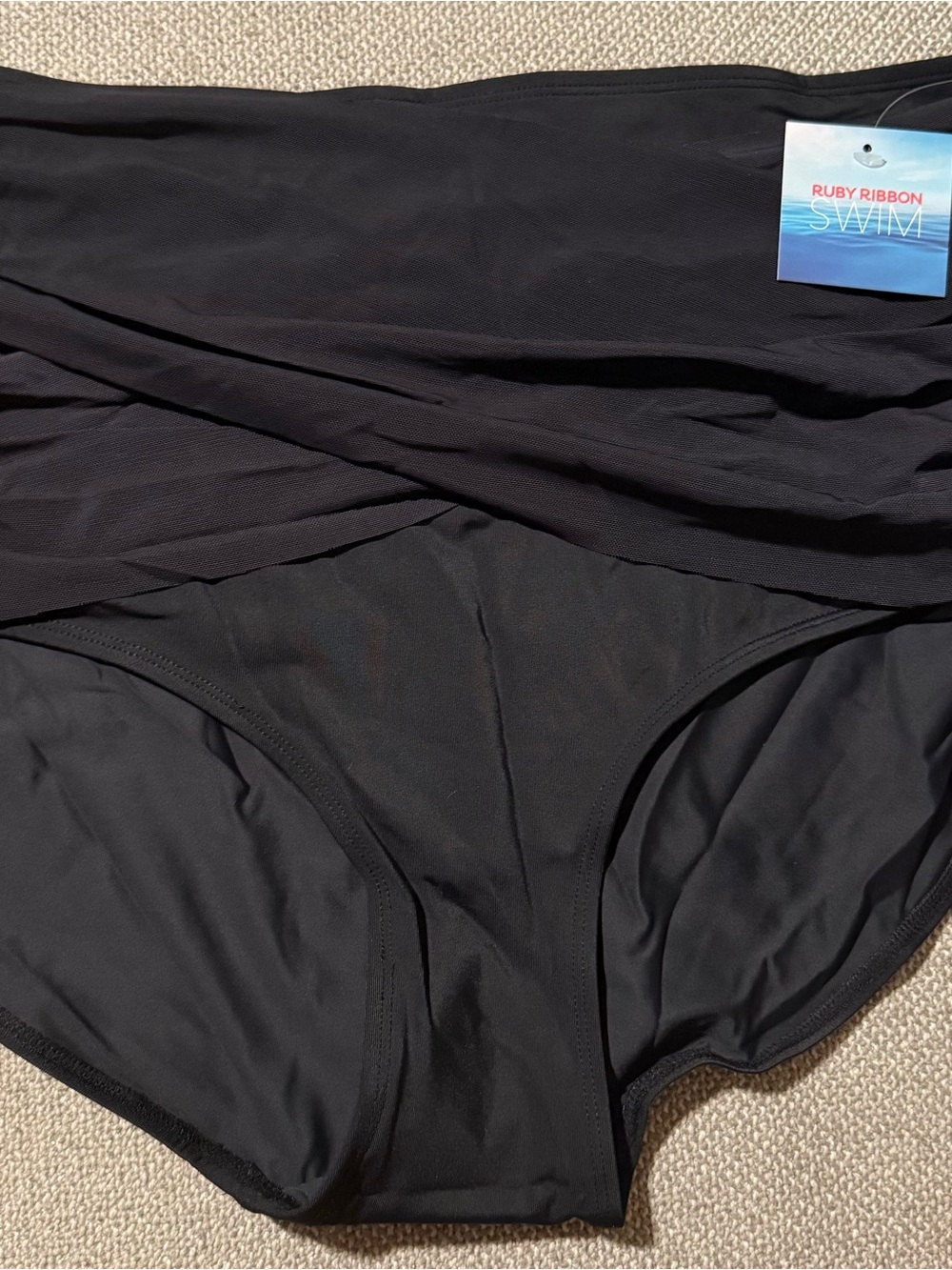 Ruby Ribbon Ruched swim bottom new xxl - Picture 2 of 6
